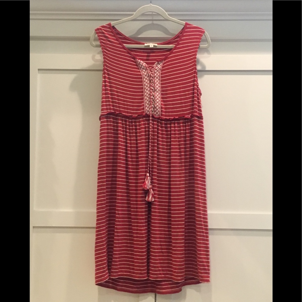 Max Studio red striped dress